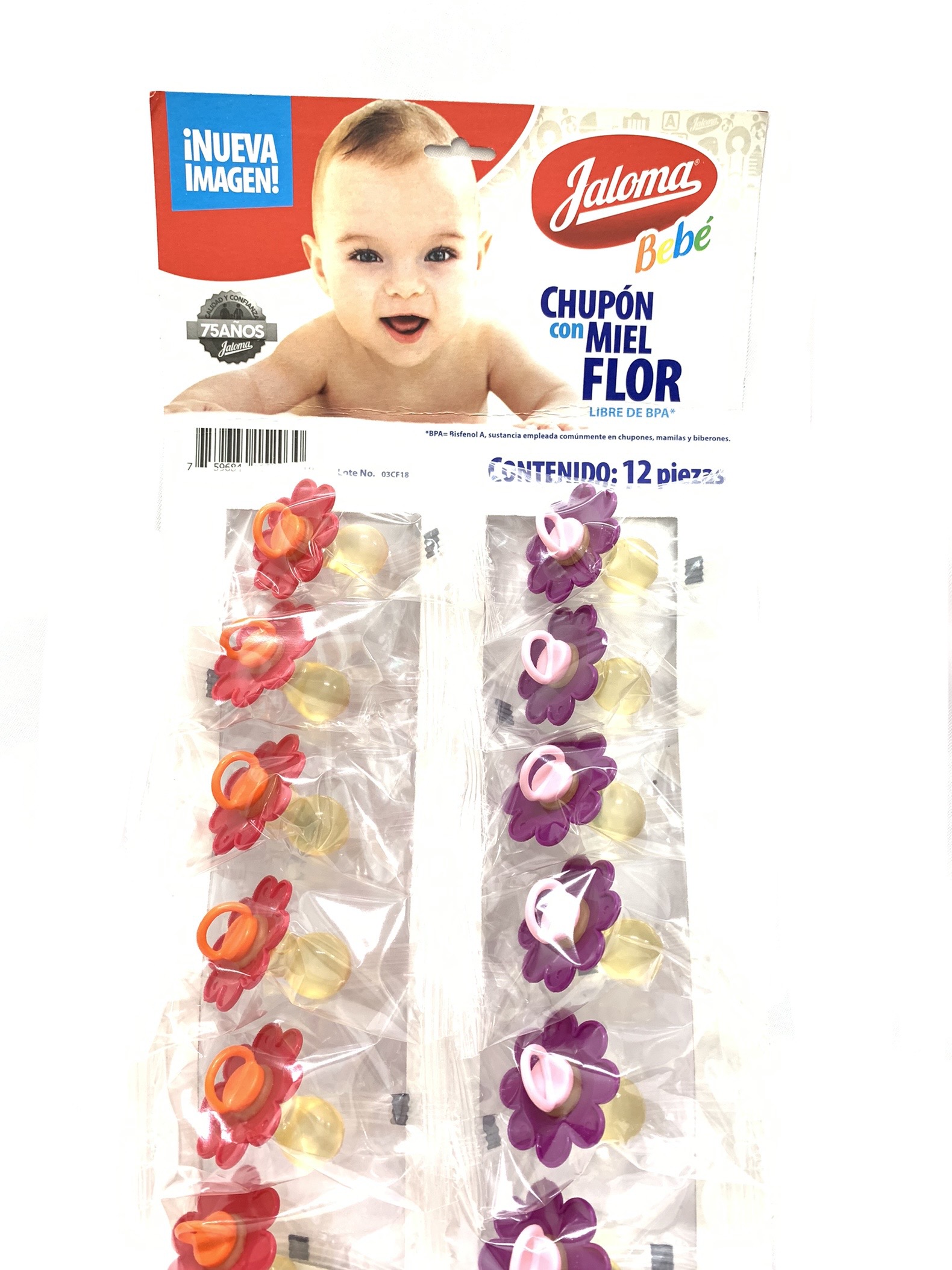 CHUPON CON MIEL (FLOR) CARTERA C/12 PZ JALOMA