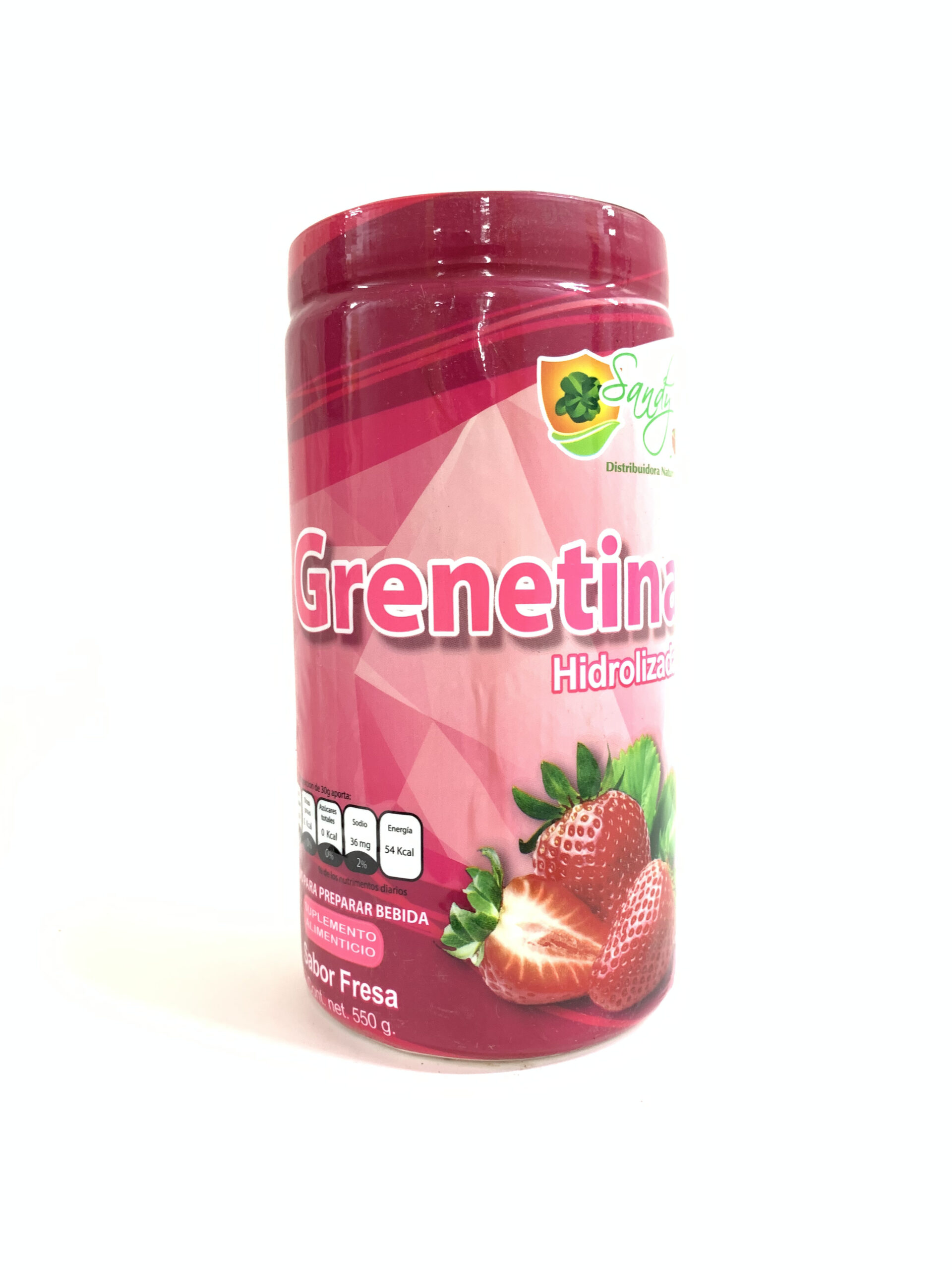GRENETINA EN POLVO SABOR FRESA 550 GR SANDY