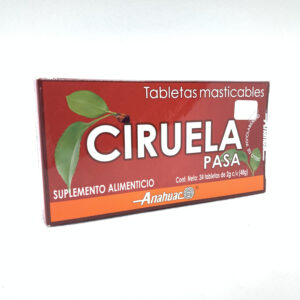 TABLETAS MASTICABLES CIRUELA PASA C/24 ANAHUAC