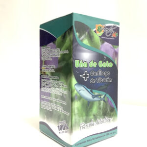 TABLETAS UÑA DE GATO REFORZADA CON CARTILAGO DE TIBURON Y AJO C/60 SANDY