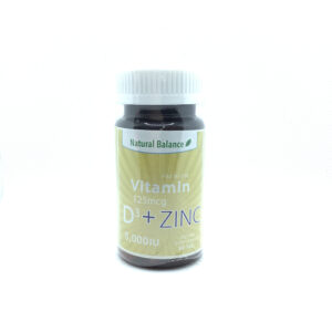 TABLETAS VITAMINA D3 5000 IU + ZINC C/60 TABLETAS NATURAL
